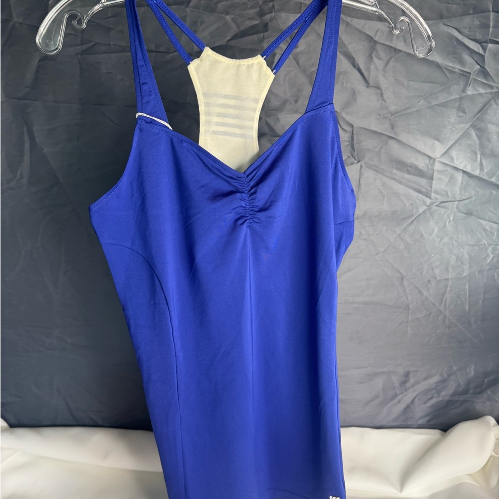 K-Swiss Blue Fitted Camisole with Tie Front